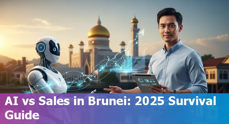Illustration of AI assisting a sales team in Brunei Darussalam