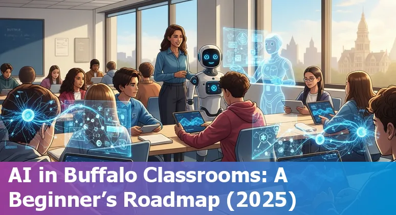Educators in Buffalo, New York discussing AI tools at a University at Buffalo workshop in 2025