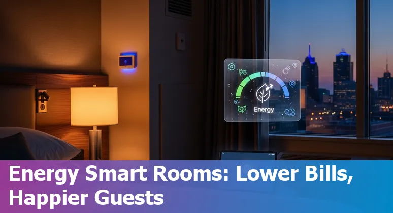 Buffalo, New York hotel lobby with AI kiosk and staff using smart devices to improve efficiency and cut costs in New York, US