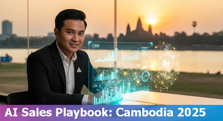 Sales professional using AI dashboard in Cambodia, 2025, highlighting BytePlus ModelArk and retail insights in Cambodia