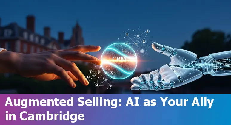 Sales rep using AI tools in an office near MIT in Cambridge, MA