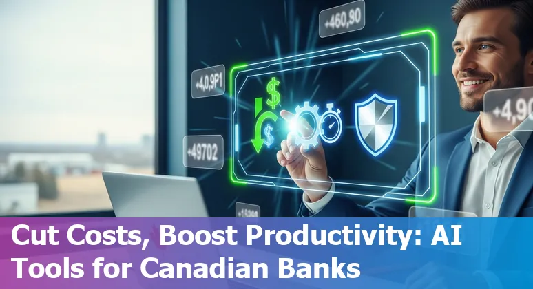 Illustration of AI improving cost savings and efficiency for financial services in Canada