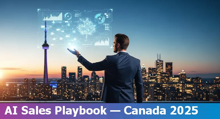 Sales professional using AI tools on a laptop in Canada, 2025