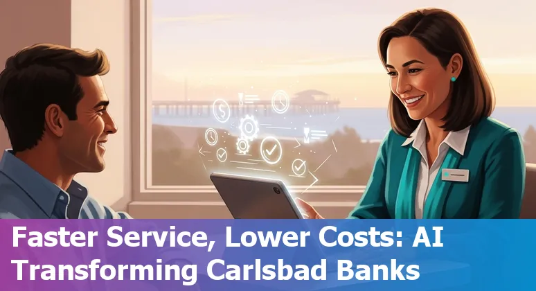 Financial services team using AI dashboards in Carlsbad, California, US office to cut costs and improve efficiency