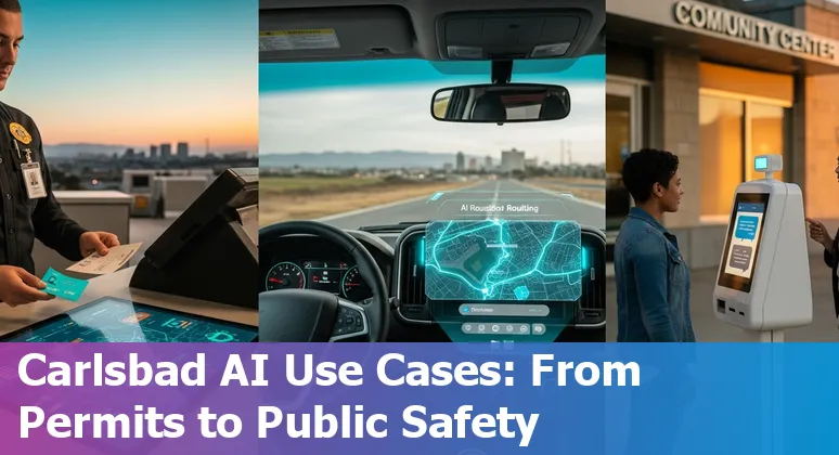 Officials reviewing AI deployment plan for Carlsbad, California government in 2025 with policy reports and vendor briefs