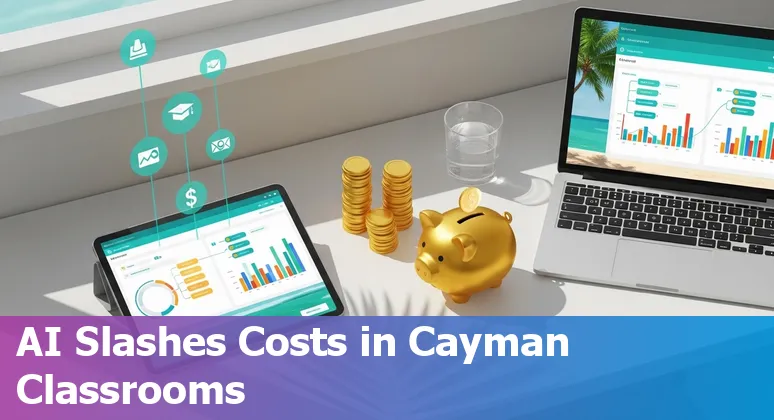 Teachers and students using AI tools in a Cayman Islands classroom—education technology boosting efficiency in the Cayman Islands