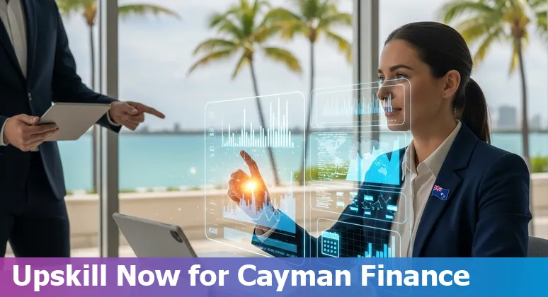 Finance professionals using AI tools in an office in Cayman Islands, 2025