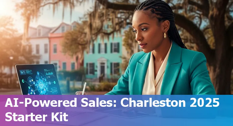 Sales professional using AI tools in Charleston, South Carolina office, learning from local meetups and training in 2025
