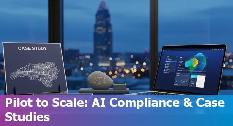 Customer service agent using AI tools in Charlotte, North Carolina office skyline, 2025