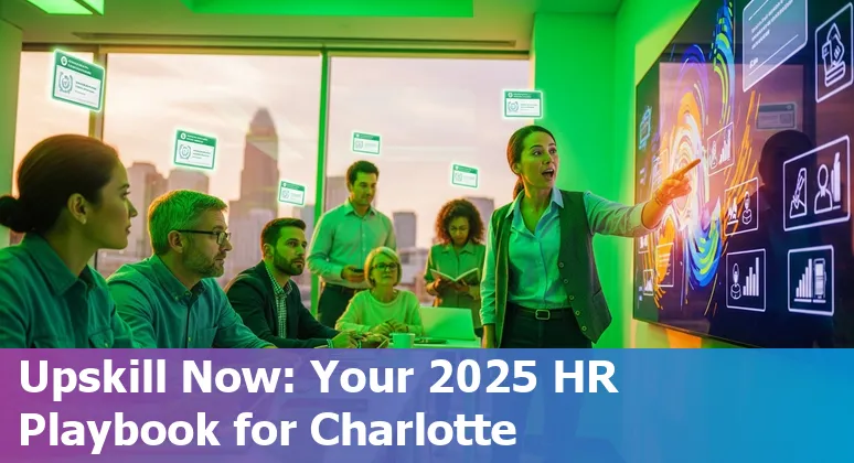 Charlotte, North Carolina HR team discussing AI governance and retraining plans in 2025