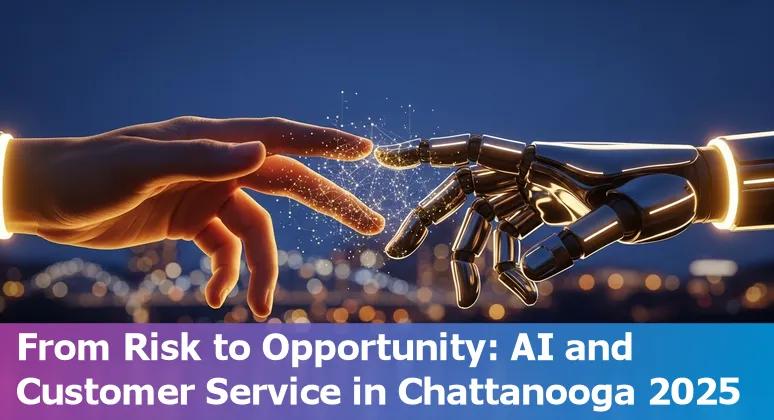 Chattanooga, Tennessee customer service team using AI tools in 2025—hybrid human + AI support