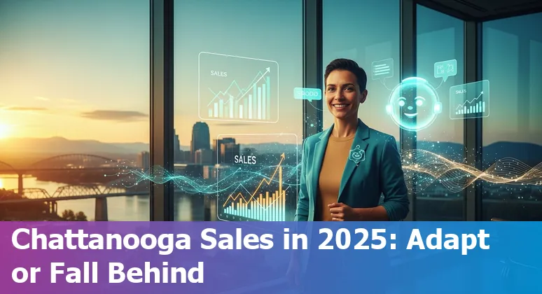 Sales team using AI tools in Chattanooga, Tennessee office, showing human-AI collaboration