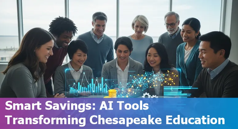 Education company team using AI tools in Chesapeake, Virginia to reduce costs and improve efficiency