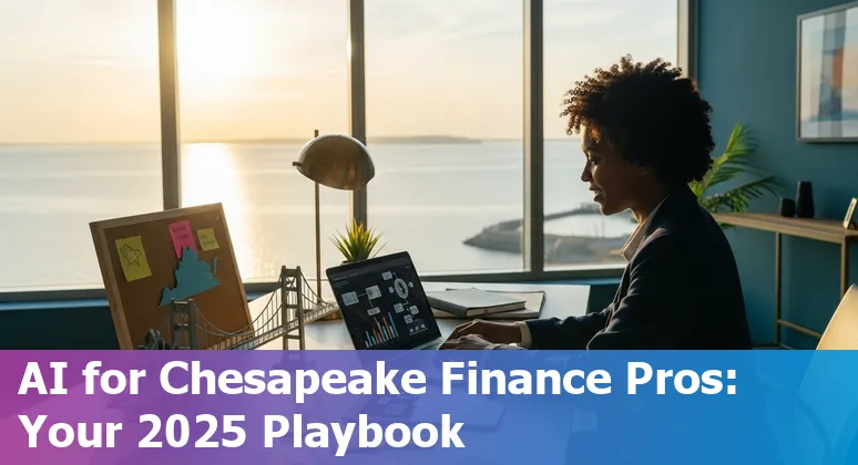 Finance professional using AI dashboard for grant budgeting and compliance in Chesapeake, VA, USA