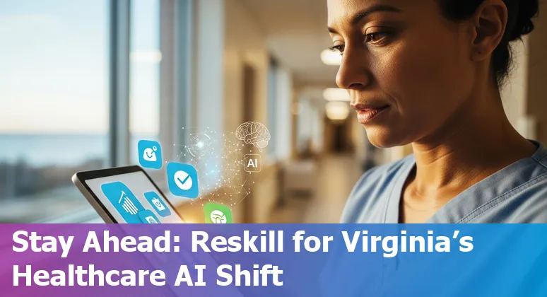 Healthcare worker using AI tools while training in Chesapeake, Virginia