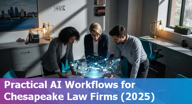 Chesapeake, Virginia attorney using AI tools on a laptop—2025 legal AI guide for Chesapeake, Virginia
