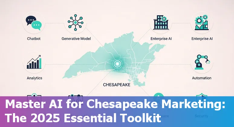 Marketing professional using AI tools like ChatGPT, Tableau, and Google Gemini on a laptop in Chesapeake, Virginia.