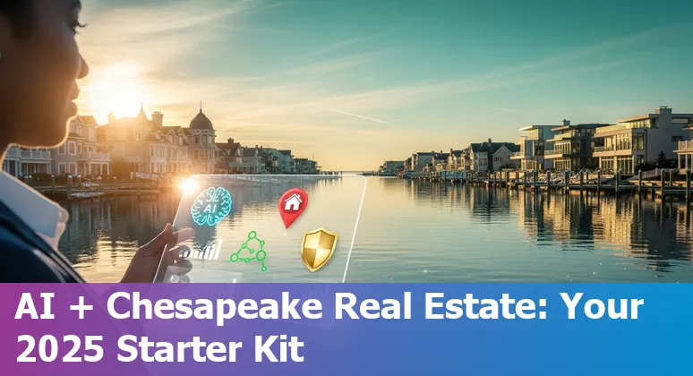 AI tools for real estate shown with Chesapeake, Virginia waterfront property image