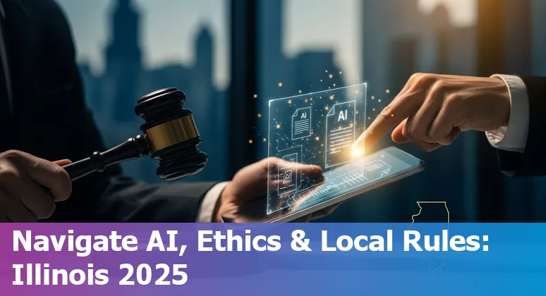 Chicago, Illinois lawyer using AI tools with Northwestern University and Illinois Supreme Court policy references