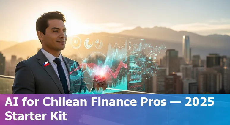 Finance professional using an AI dashboard in Chile in 2025 showing Open Finance APIs, CMF compliance alerts and analytics