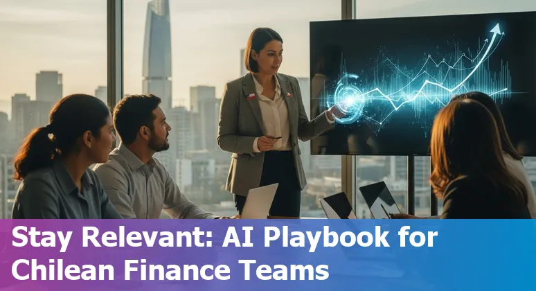 Finance team reviewing AI-generated report on laptop in Santiago, Chile