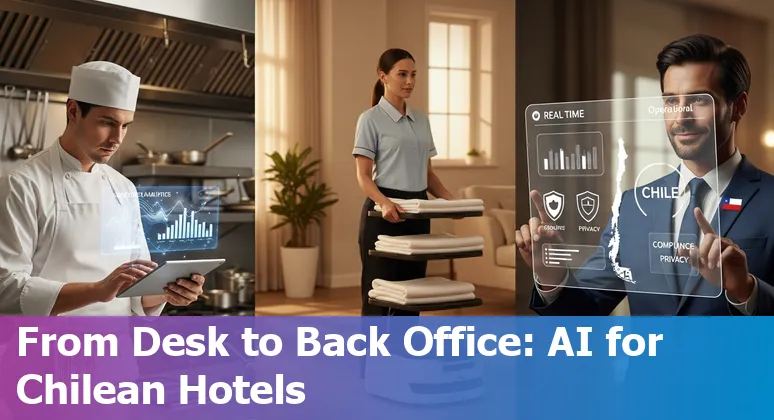 Hotel concierge robot assisting guests at a Chile hotel — AI-driven hospitality scene in Chile 2025
