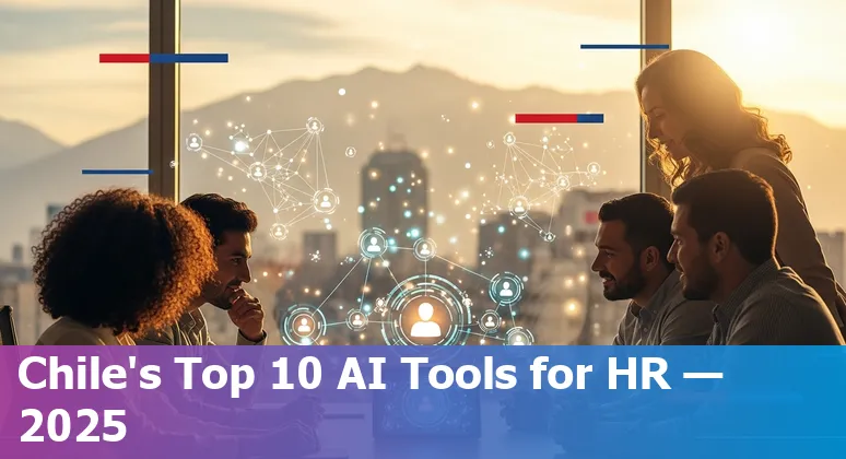 HR professionals in Chile using AI hiring and people analytics tools on laptops and mobile devices