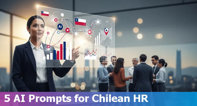 HR professional in Chile using AI to generate AFP/Isapre benefits copy, Código del Trabajo–aligned policy, onboarding plan, attrition dashboard and inclusive job description.