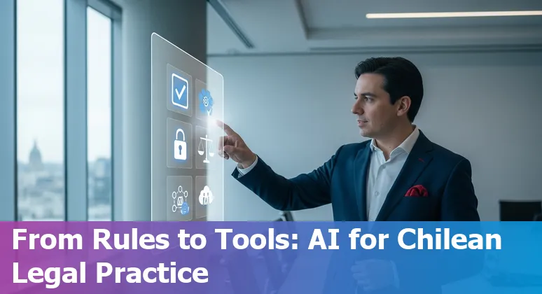Legal professional using AI in an office in Santiago, Chile — guide for Chilean lawyers in 2025