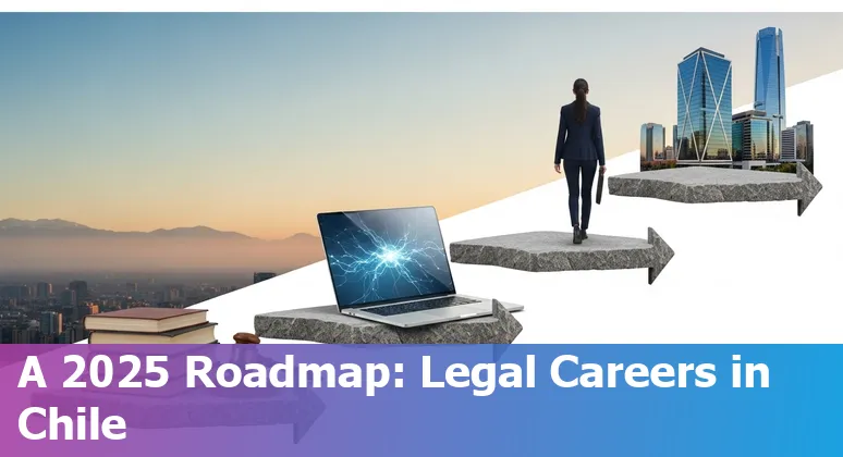 Chilean lawyer using AI tools on a laptop in Chile, 2025 — illustrating AI's impact on legal jobs in Chile