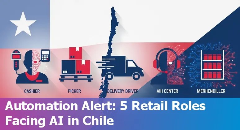 Retail worker adapting to AI: cashier, warehouse picker, delivery driver, customer-agent and merchandiser in Chilean store