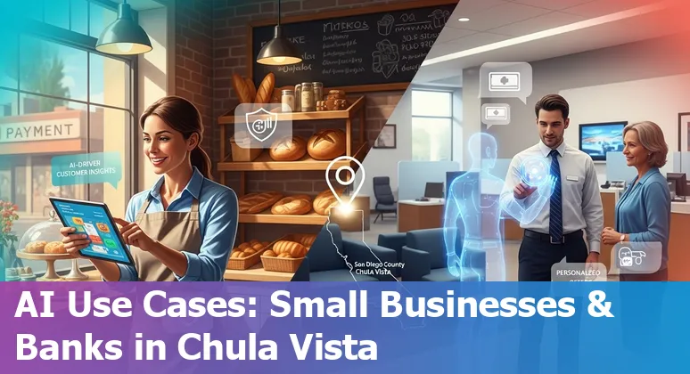 Chula Vista, California financial services team reviewing AI-driven analytics dashboard in 2025