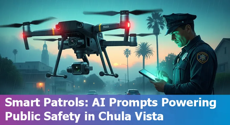 Aerial drone over Chula Vista coastline with city buildings and San Diego Bay in view
