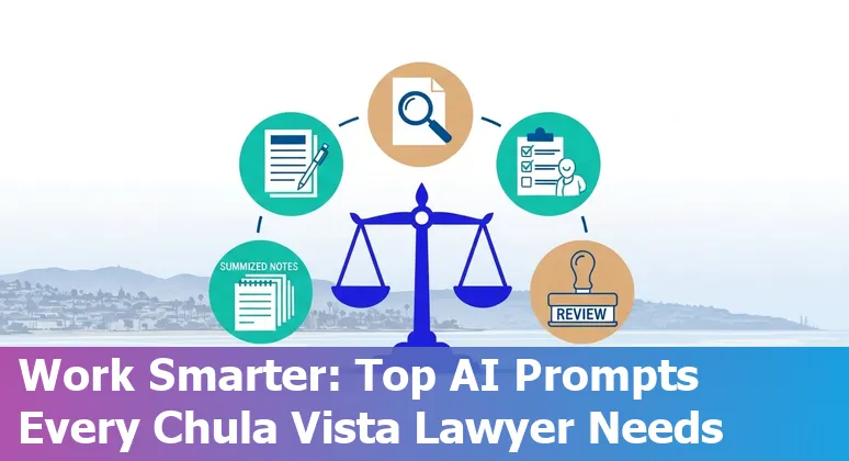 Chula Vista legal professional using AI tools like Spellbook, Callidus AI, Westlaw Edge, Luminance, and Everlaw on a laptop.