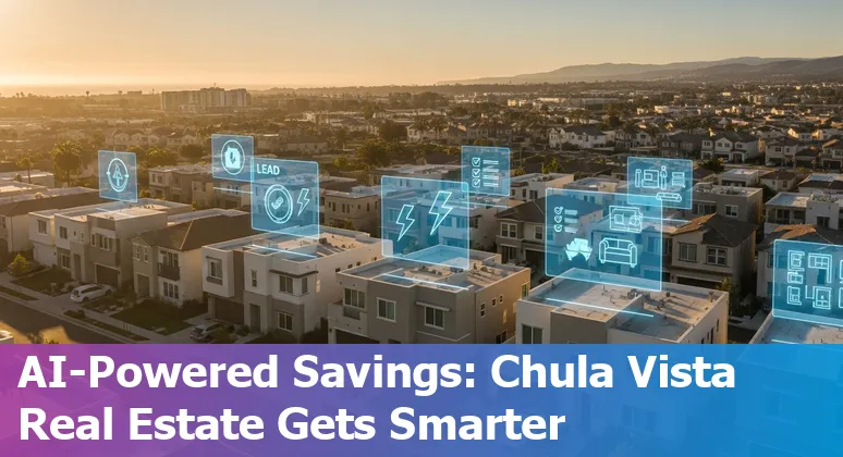 Chula Vista, California real estate team using AI tools on a laptop to optimize listings and energy management