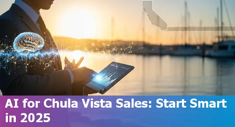 Sales professional using AI tools in Chula Vista, California in 2025 with local maps and tax notes