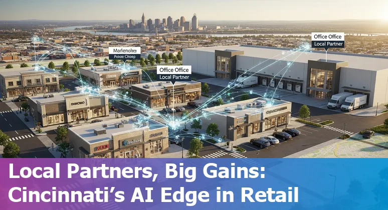 Cincinnati, Ohio retail store using AI-powered cameras and inventory systems to cut costs and improve efficiency in Ohio, US.
