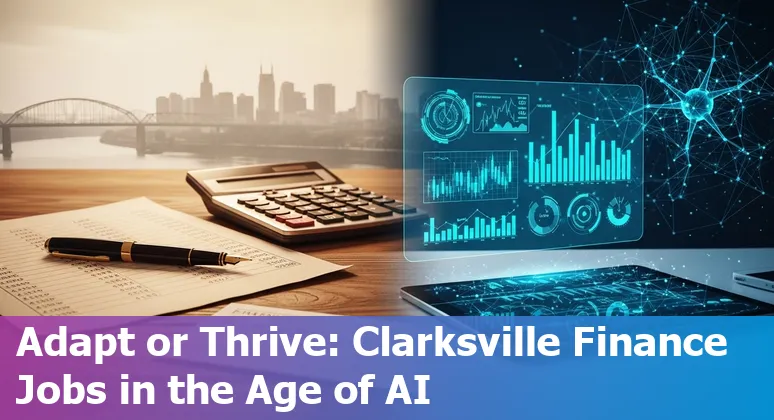 Finance professional using AI tools in Clarksville, Tennessee office, 2025
