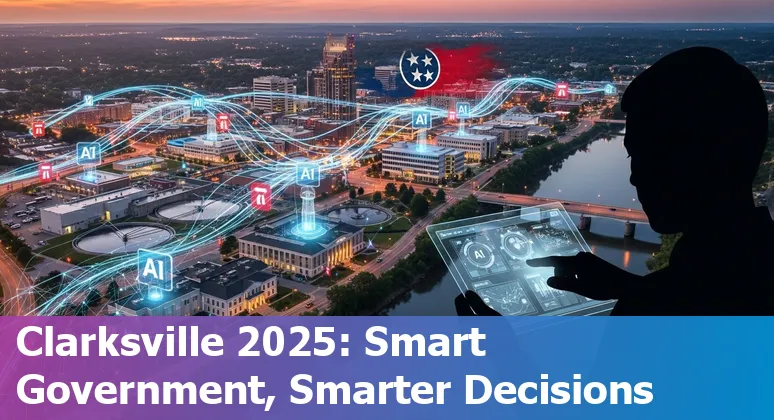 Clarksville, Tennessee government officials learning about AI in 2025 at APSU and local events