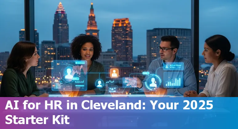 HR professional using AI tools in an office setting in Cleveland, Ohio in 2025
