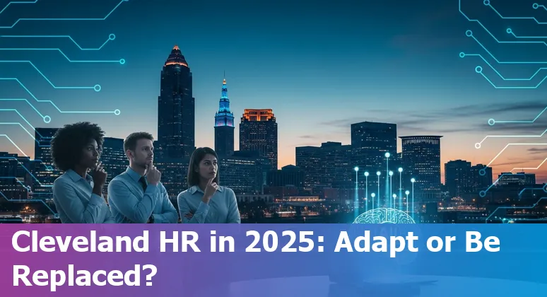 Cleveland, Ohio HR team discussing AI adoption and upskilling in 2025 at a local roundtable