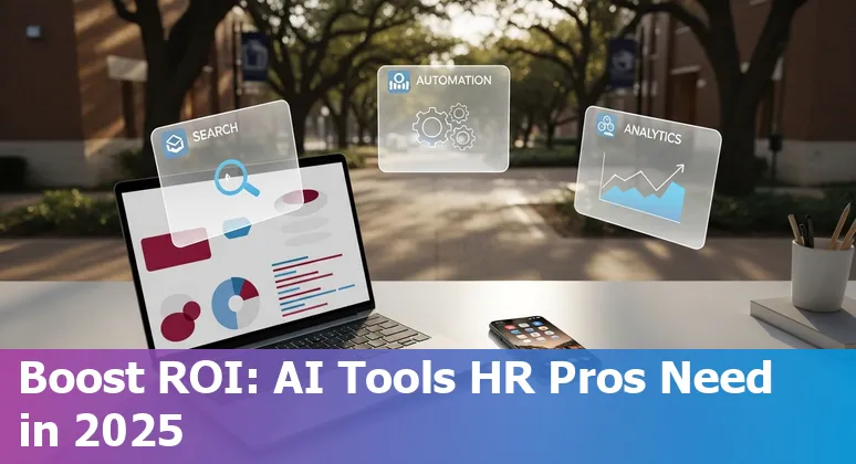 HR professional using AI tools in an office in College Station, Texas in 2025