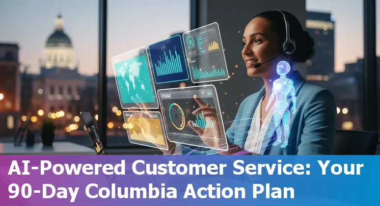 Customer service professional using AI tools in Columbia, South Carolina office, 2025