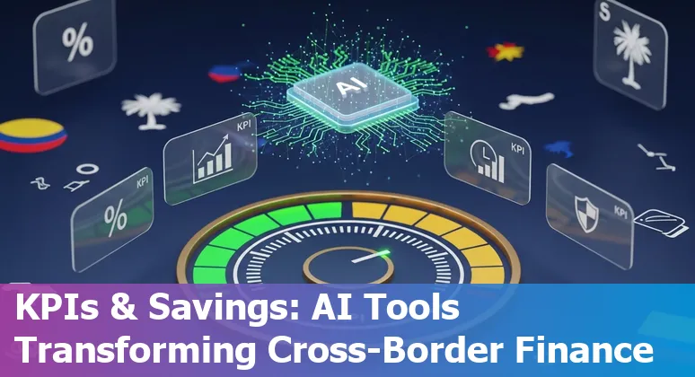 AI transforming financial services in Colombia with cost savings and efficiency gains, shown for Colombia and South Carolina, US