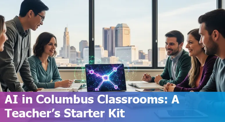Educators using AI tools with students at Metro Middle School in Columbus, Ohio in 2025