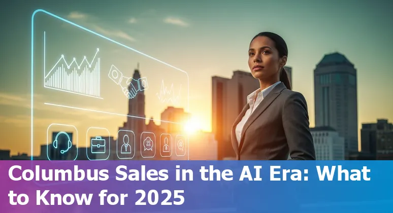 Salesperson using AI tools in Columbus, Ohio office — Will AI replace sales jobs in Columbus, OH in 2025?