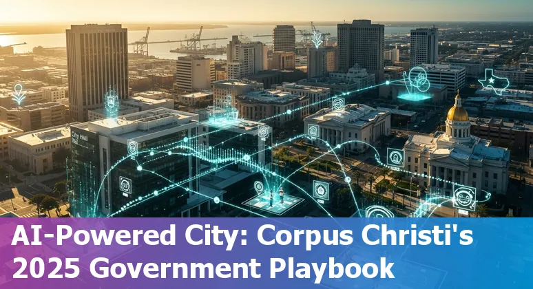 Corpus Christi Texas government AI guide 2025 showing CCAD, Texas A&M–Corpus Christi and AI icons