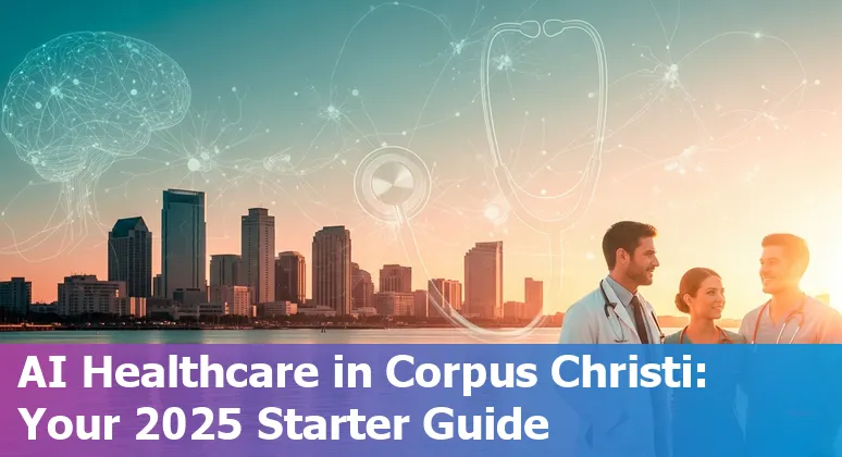 Doctors and AI interface overlay representing AI in healthcare in Corpus Christi, Texas in 2025