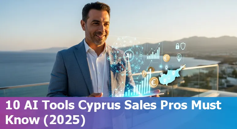 Logos of Gong, Apollo, HubSpot, Salesforce, Avoma, Visualping, Mixmax, Prezent, Crystal and Dialpad over a map of Cyprus