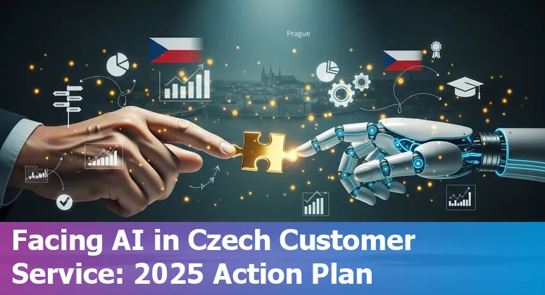 AI chatbot assisting a Czech Republic customer service agent in a Prague call centre, 2025